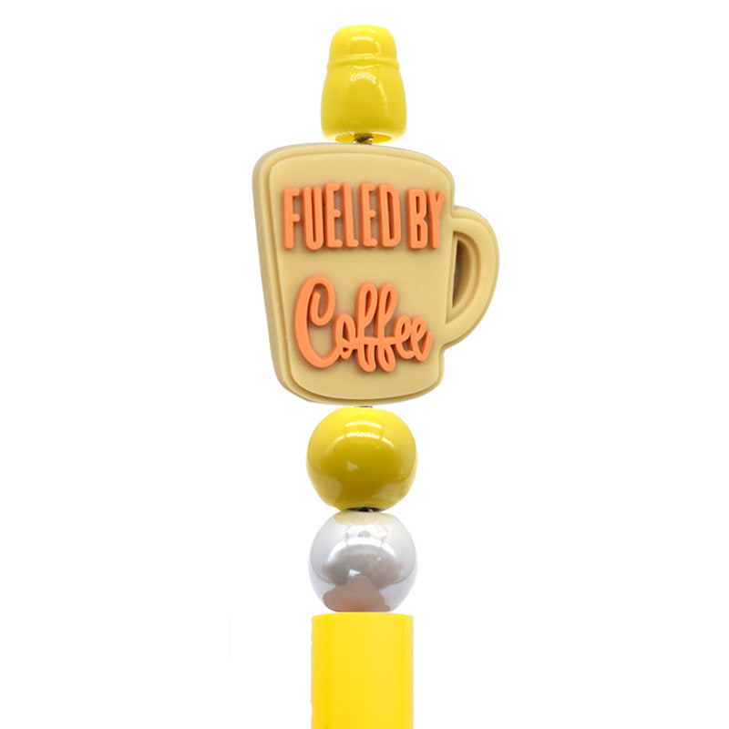 Wholesale Random 100pcs Coffee Creative Ballpoint Pen Bead