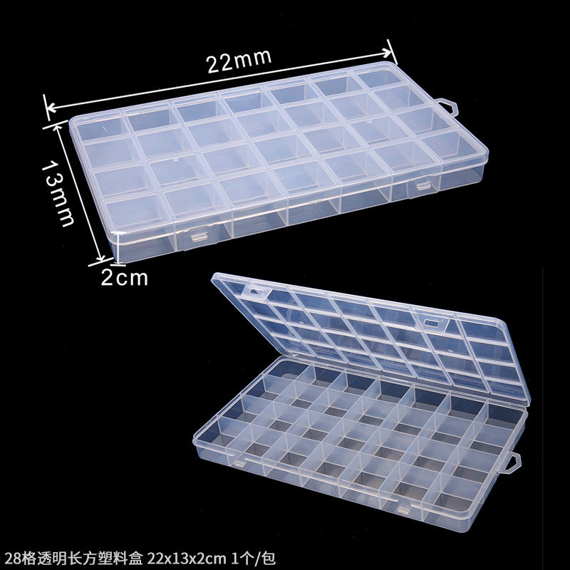 Wholesale Handmade DIY Bead Jewelry Removable Transparent Plastic Storage Box Tools