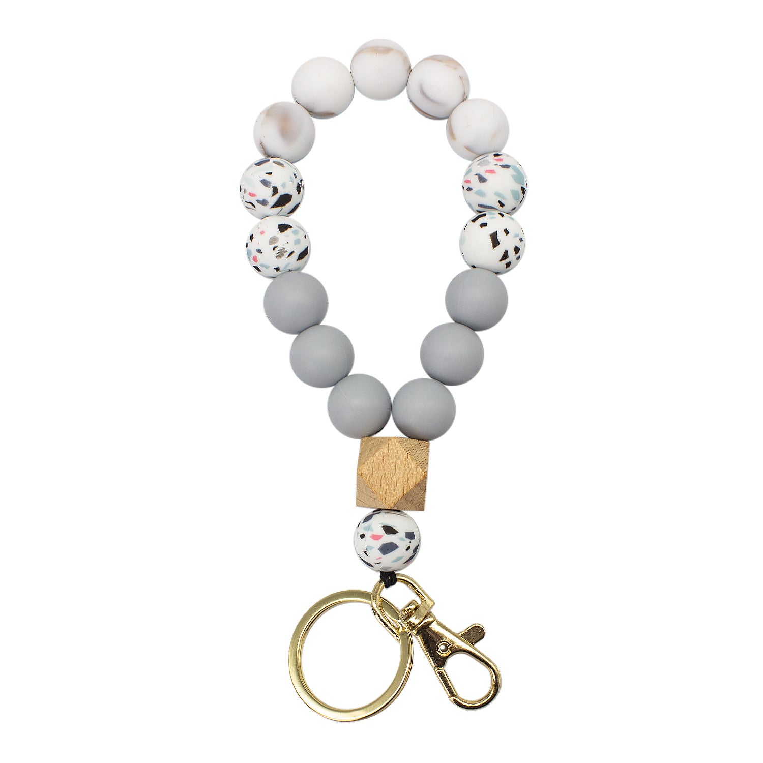 Wholesale Colorful Silicone Leopard Bracelet Keychain