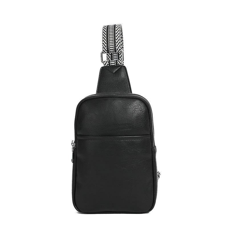 Wholesale PU Travel Bag Wide Shoulder Strap Crossbody Chest Bag