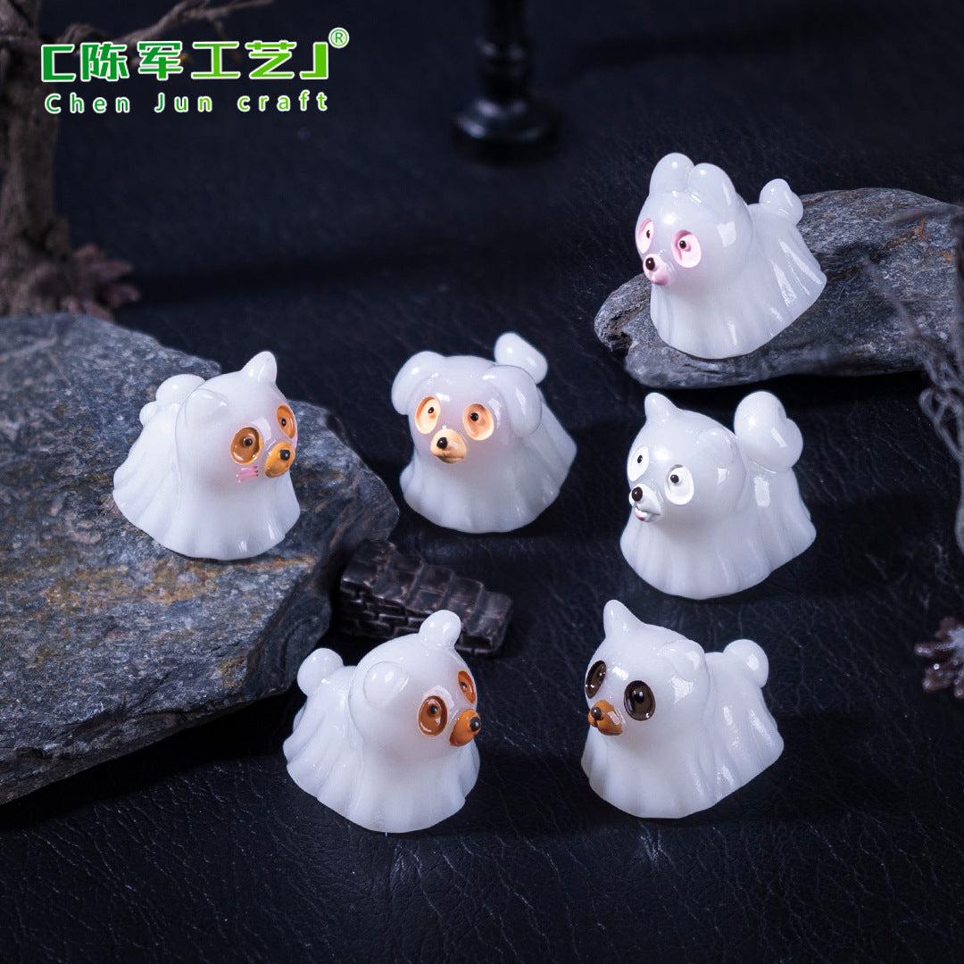 Wholesale  Glow-in-the-Dark Puppy Ghost Doll DIY Decoration Accessory