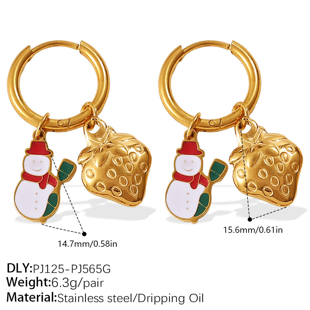 Wholesale Christmas series gingerbread  earrings