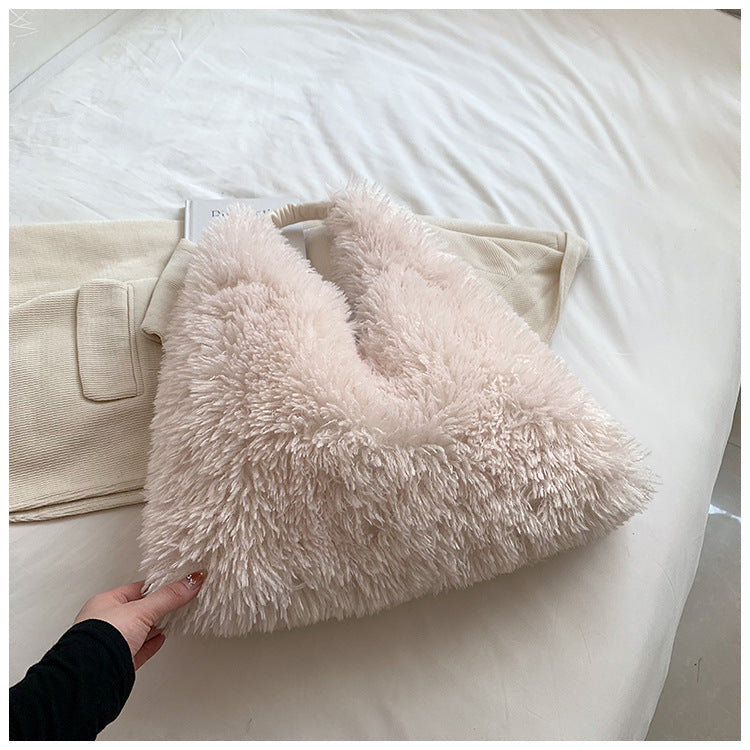 Wholesale Autumn and Winter Plush Large Capacity Bags