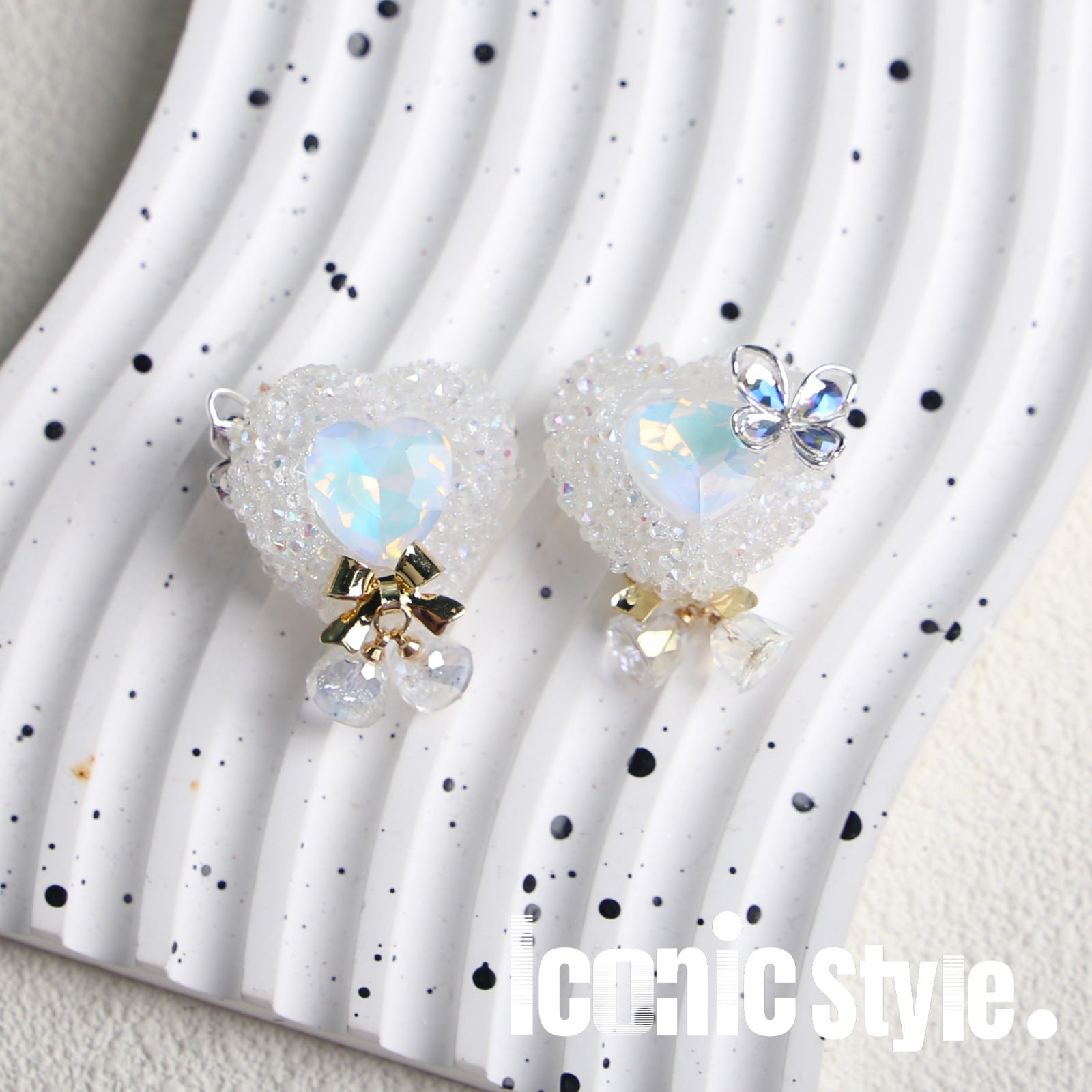 Wholesale 5PCS Angel Wing Butterfly Crystal Bell Love Diamond DIY Jewelry Accessories Loose Beads