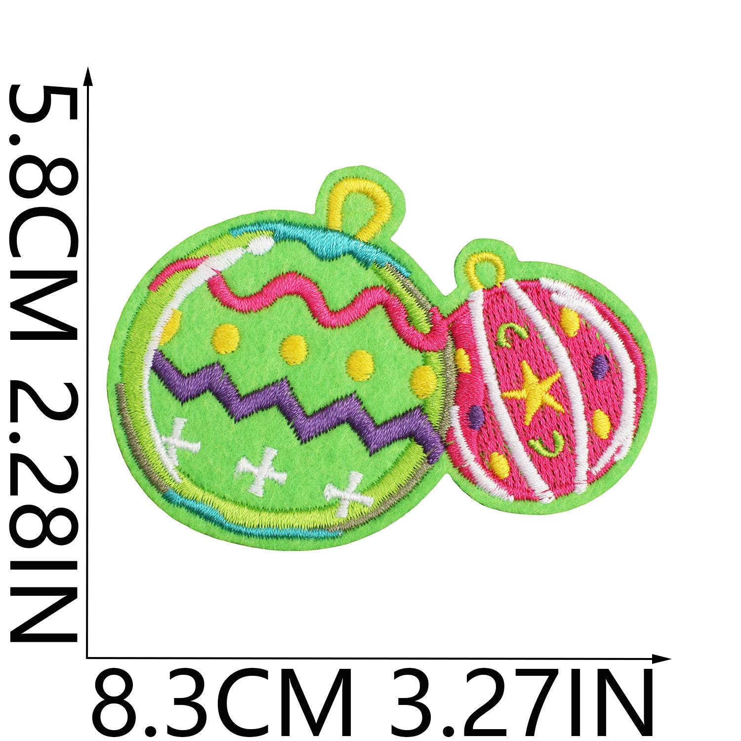 Wholesale Polyester Iron On Christmas Embroidered Patches Bells Stars Cartoon Design For Clothing DIY