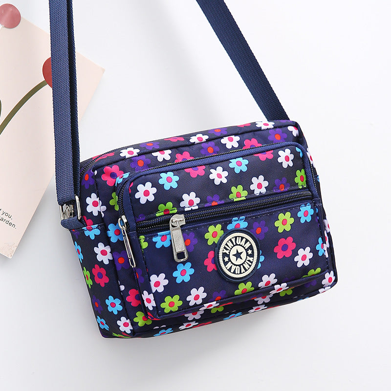 Wholesale Flower Cloth Diagonal Cross Oxford Cloth Canvas Shoulder Bags