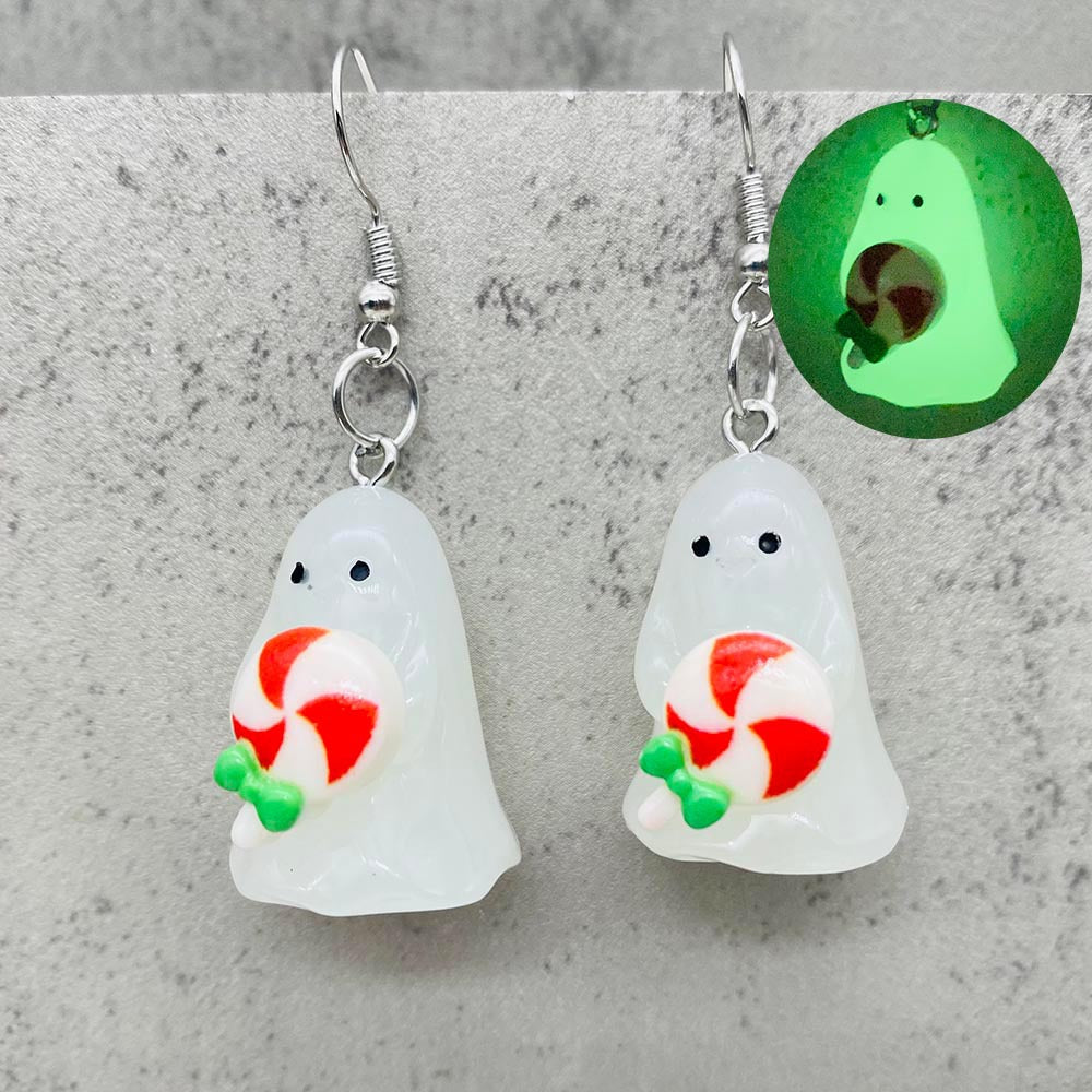 Wholesale Christmas 3D Stereoscopic Luminous Ghost Christmas Tree Santa Claus Pendant