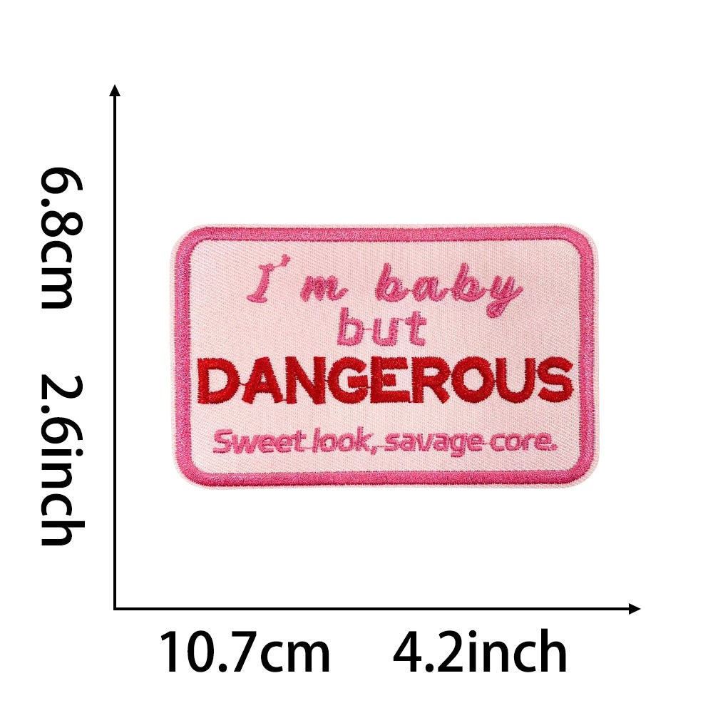 Wholesale Retro Funny Slogan Embroidered Iron On Patches Chic Fashion Accessory For Coats Party Gift Boutique Resale