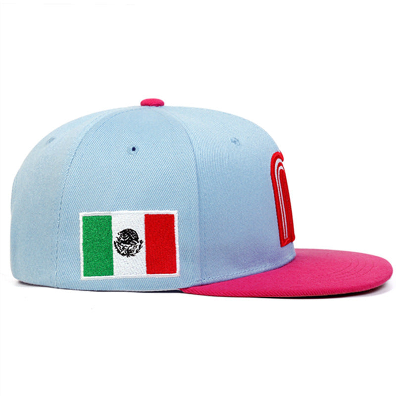 Wholesale Mexico National Sports Hip Hop Large Flag Baseball Cap