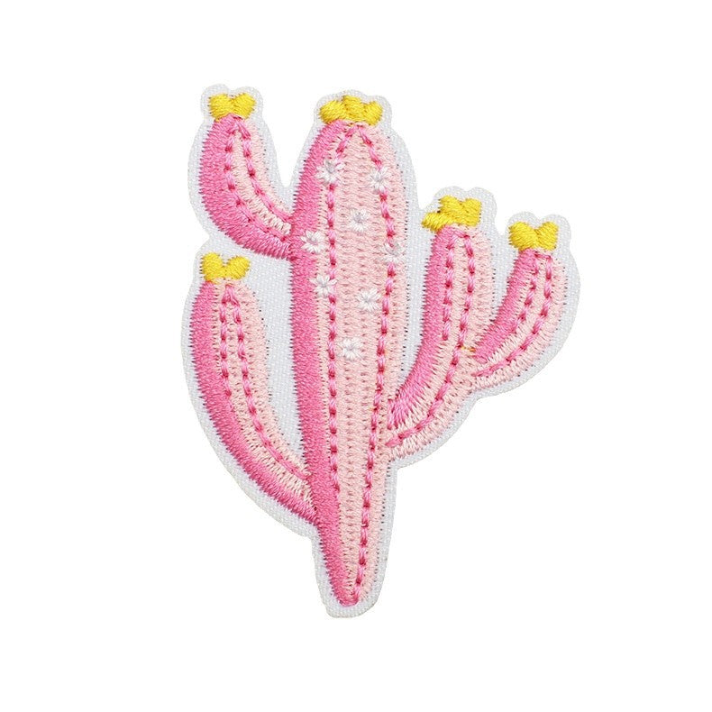 Wholesale Western Cowboy Iron On Embroidery Patch Cactus Cow Head Design Polyester Thread Decorative Clothing Accessory Boutique Gift