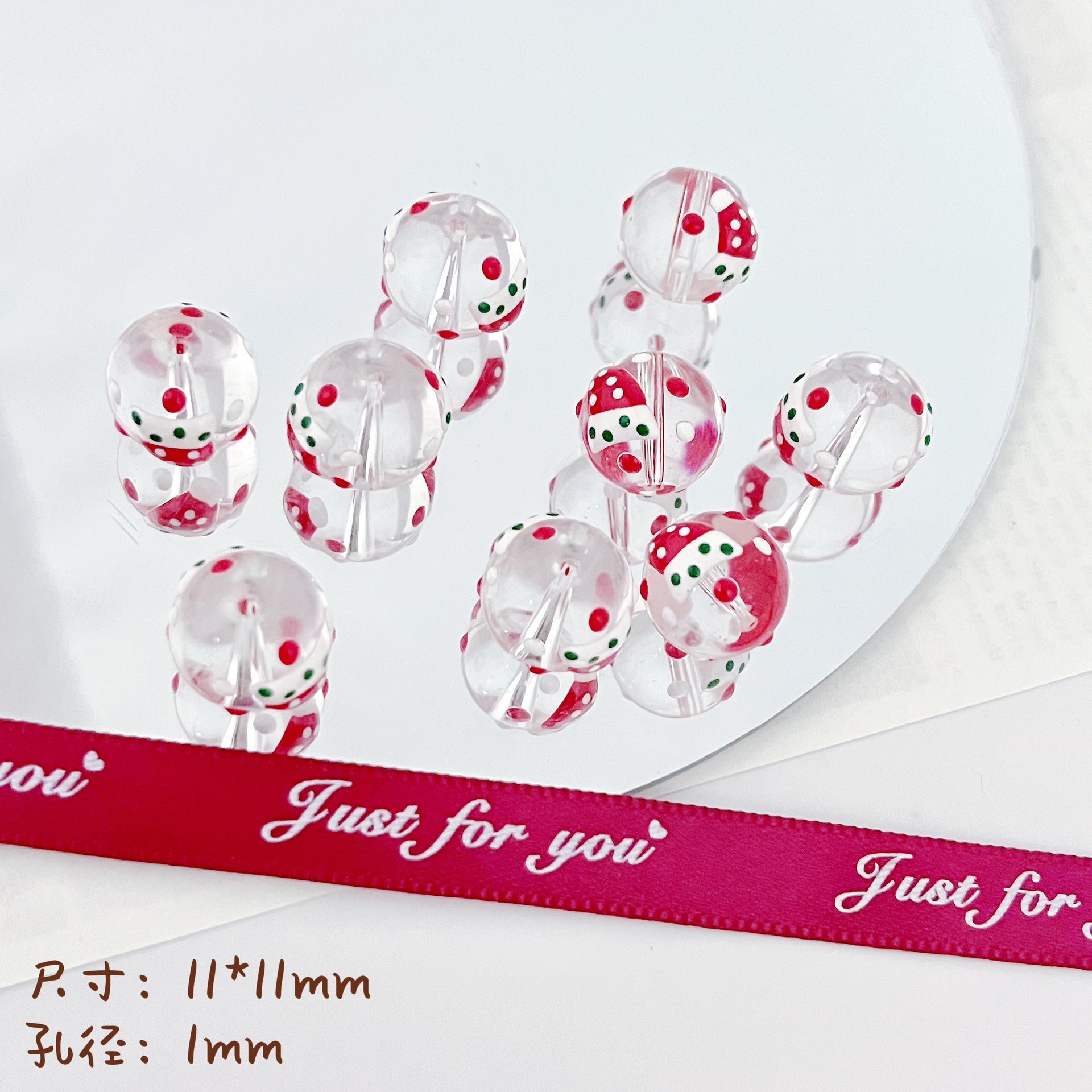 Wholesale 10pcs Santa Claus Snowflake Christmas Series Beads