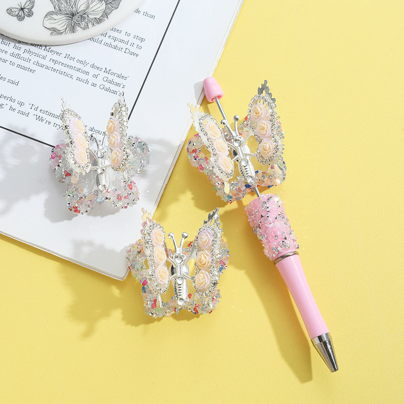 Wholesale 10pcs Heavy Industries Butterfly Flower Handmade Beads