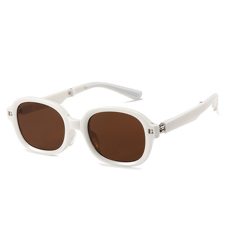 Wholesale Foldable Anti-UV Simple Fashion Lightweight Face Showing Small Sunglasses