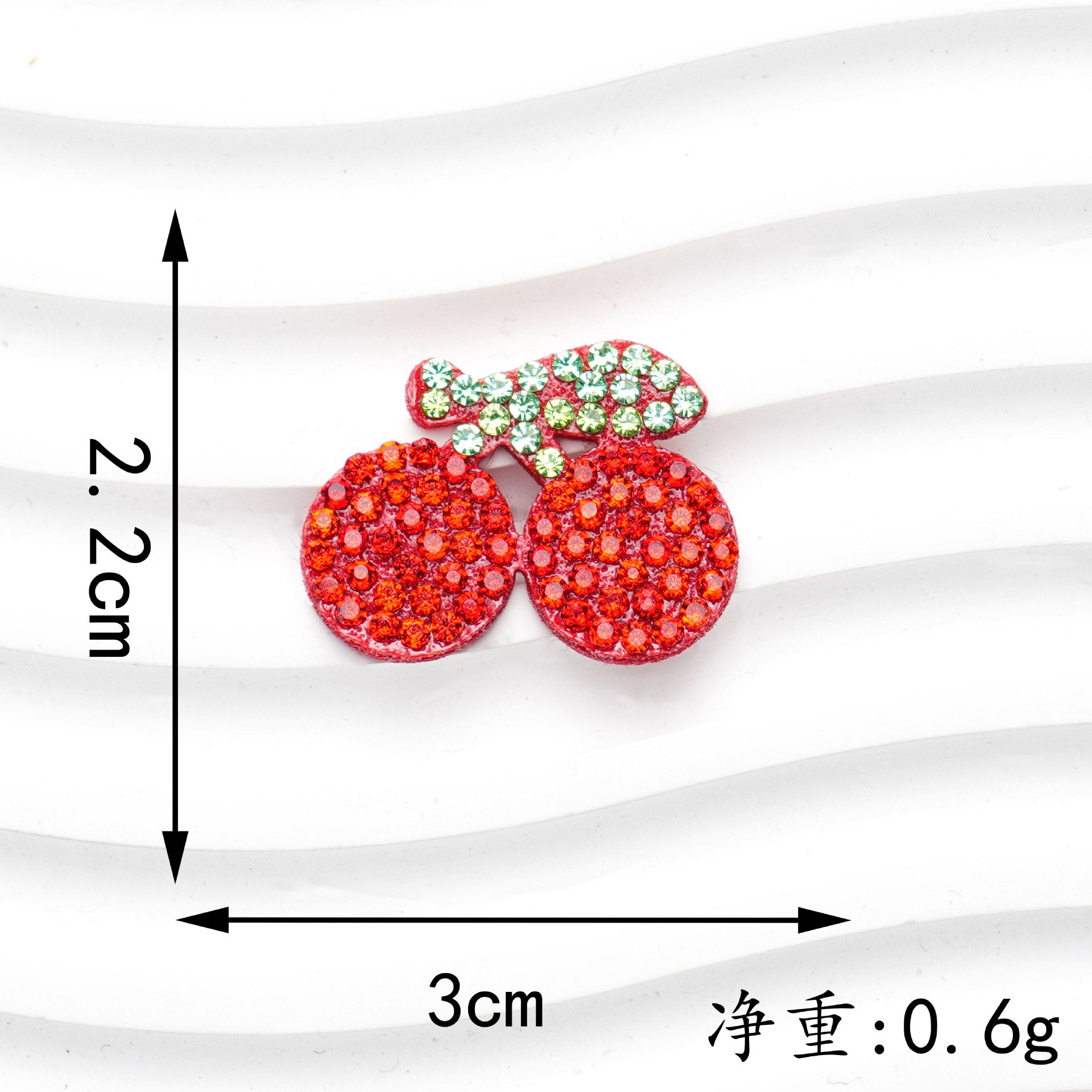 Wholesale Red and pink cherry rhinestone embroidery DIY Patches