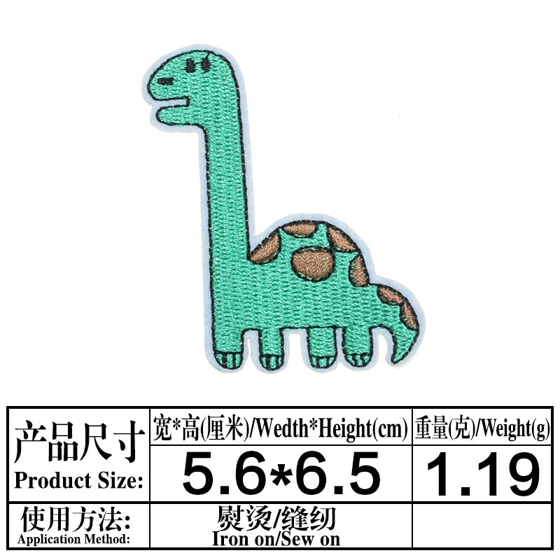 Wholesale Trendy Dinosaur Embroidered Twill Patch T Rex Sew On Applique For Clothing Towels DIY Craft Gift