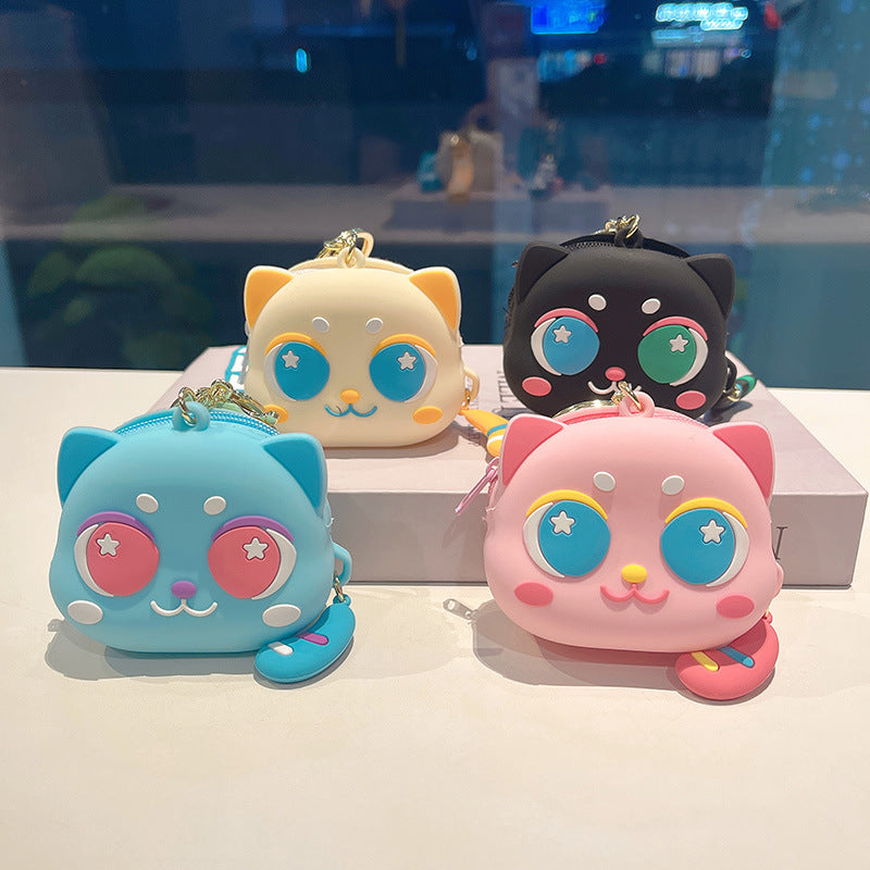 Wholesale Silicone Cute Cat Keychains