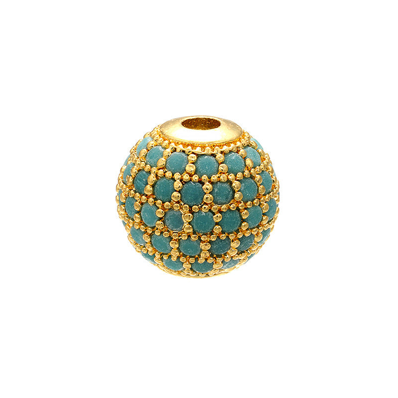 Wholesale Copper Micro Inlaid Diamond Ball Beads
