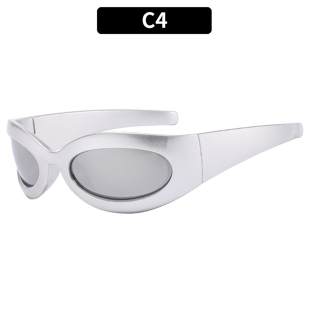 Wholesale Elliptical Futuristic Cycling PC Sunglasses