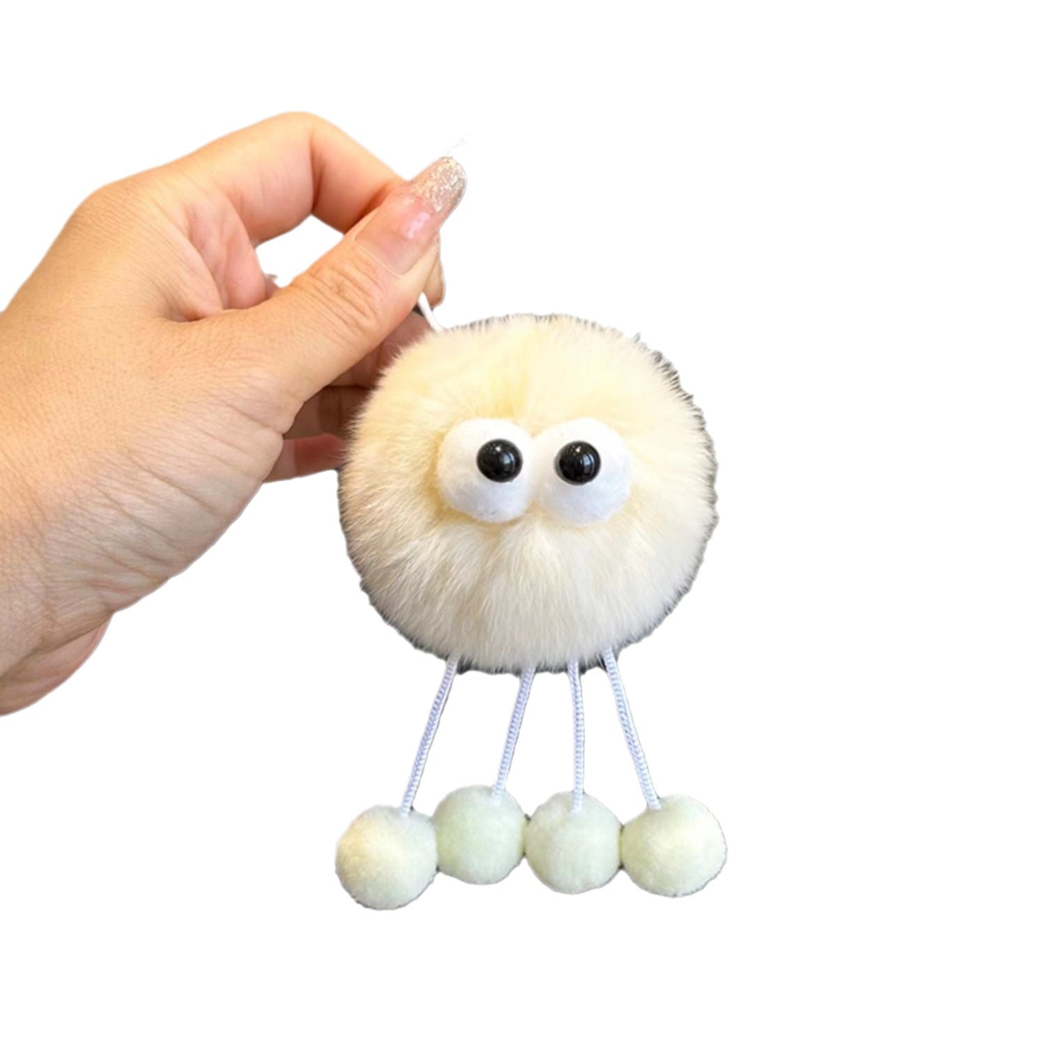 Wholesale Colorful Plush Pom Keychain