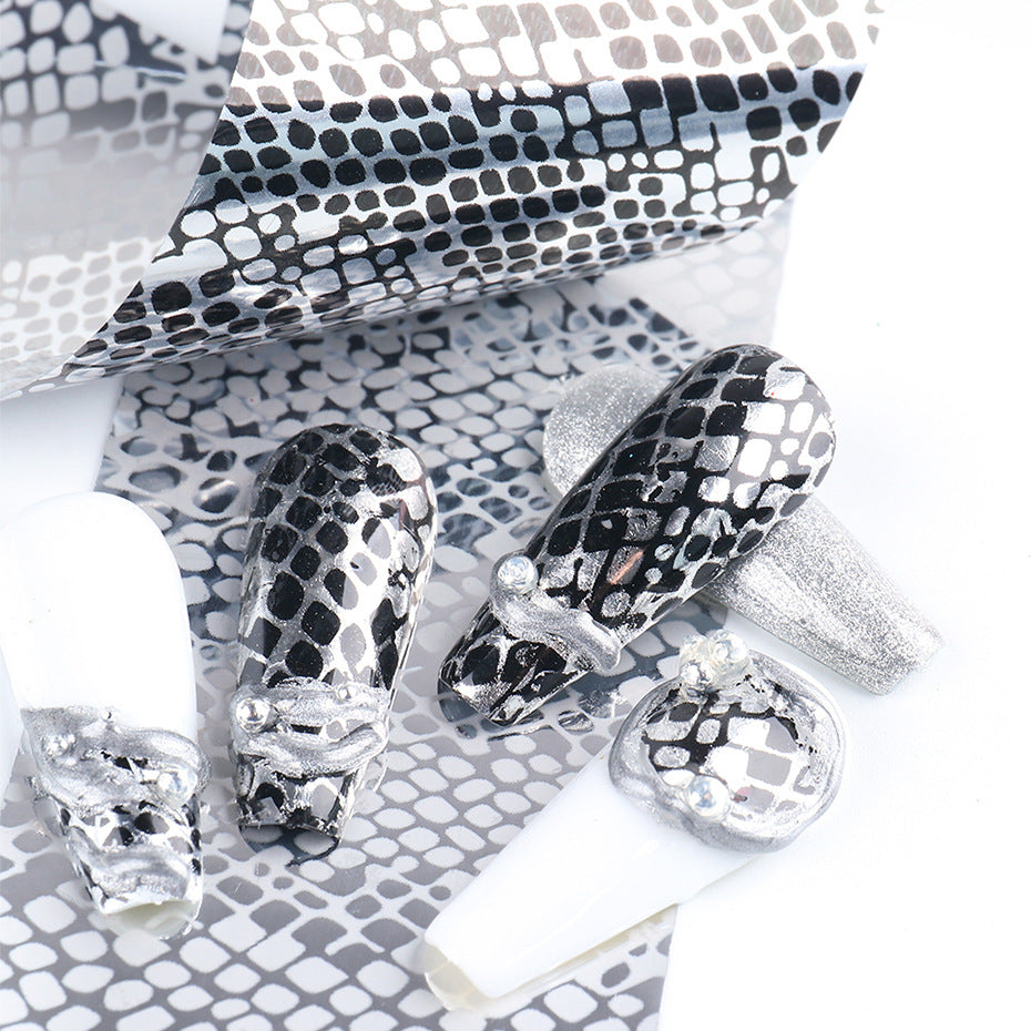 Wholesale 3pcs/pack  nail art starry sky paper ins animal pattern snake print leopard print 10 bags