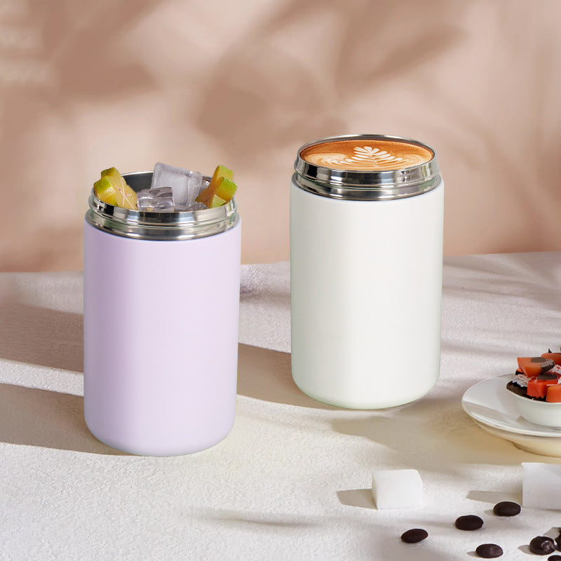 Wholesale The Popular 304 Stainless Steel Portable Hand Rope Straw Thermos Cup Poop