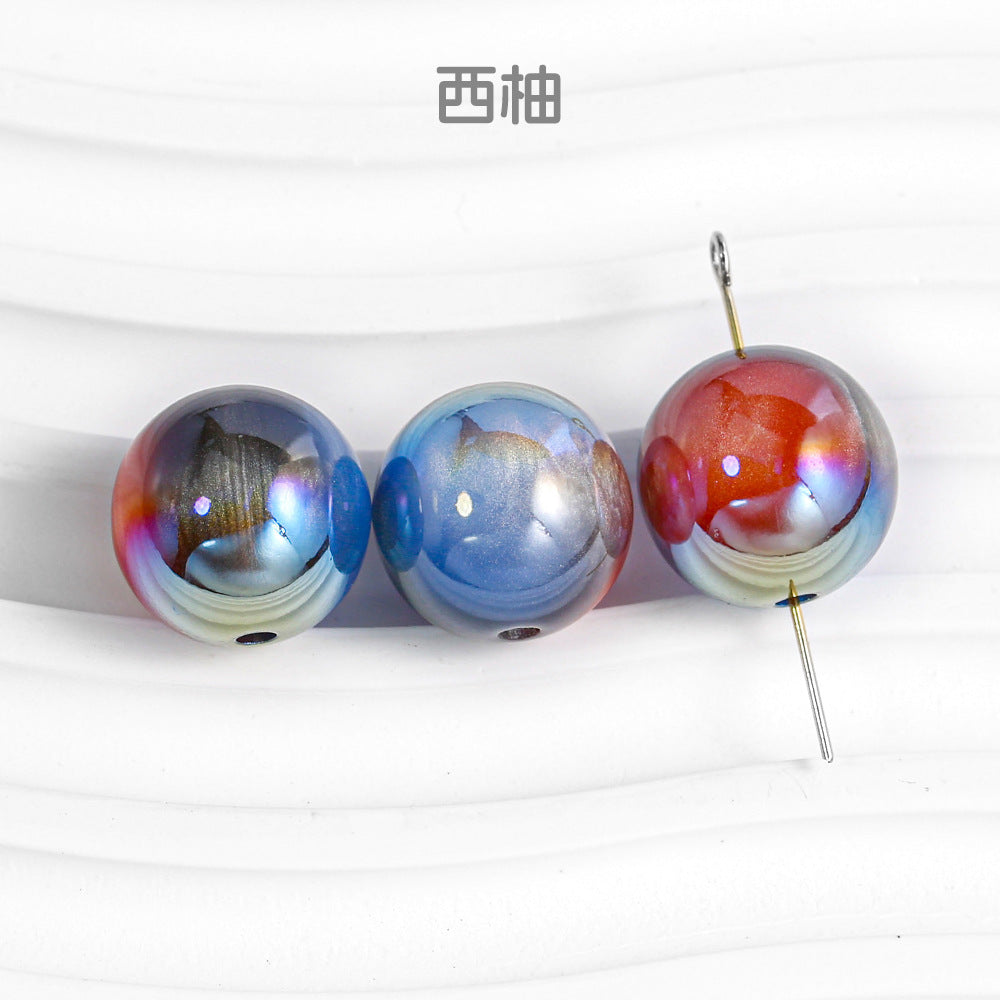 Wholesale 30pcs/1pack Mermaid Maiden Dunhuang Through Hole New Dark Color DIY Beads