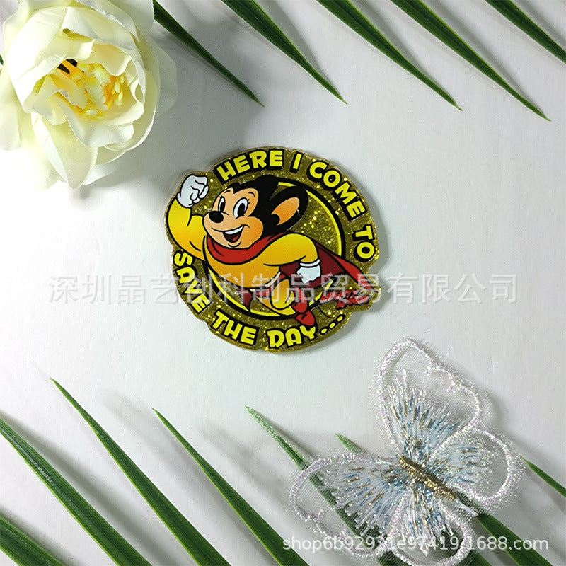 Wholesale 10pcs/pack Acrylic DIY Accessories-Gold Plate Series