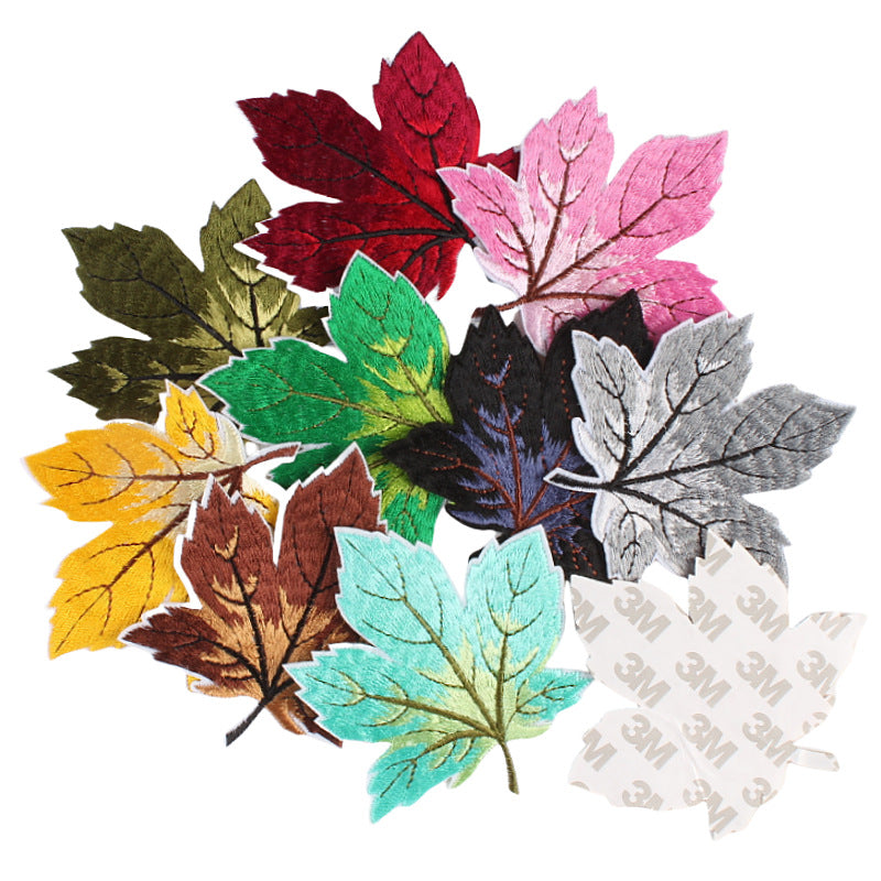 Wholesale Colorful leaves DIY Patches