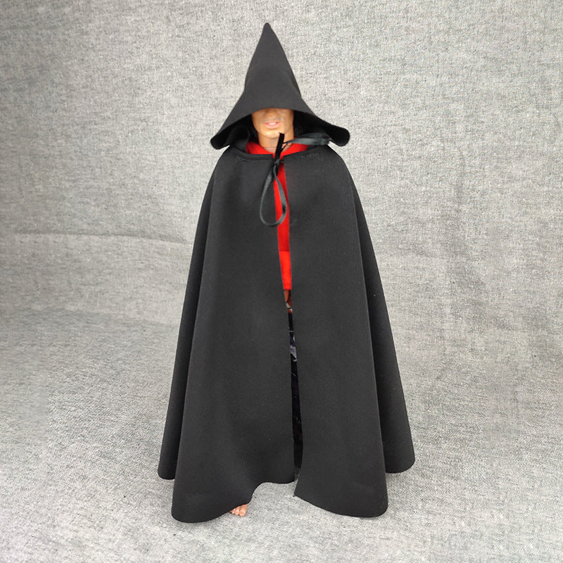 Wholesale Soldier Clothes Wizard Hooded Cape BJD Doll Clothes 1/6 Model Accessories Hand-made Cloak Doll Clothes Props