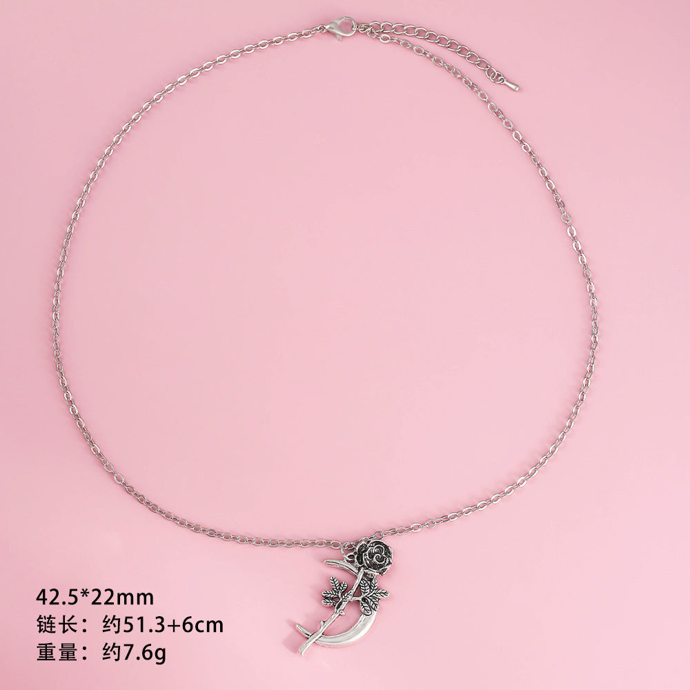 Wholesale Trendy hip-hop street alloy party gothic dark necklace