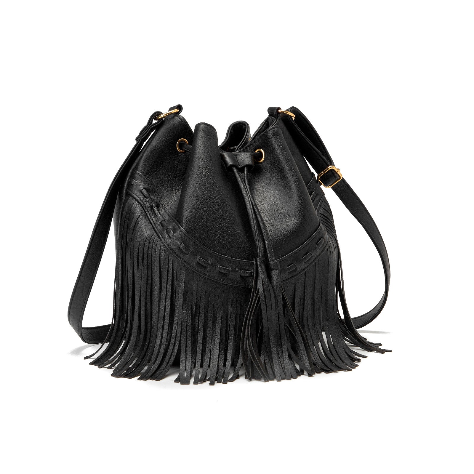 Wholesale PU Handmade Tassel Shoulder Crossbody Bag