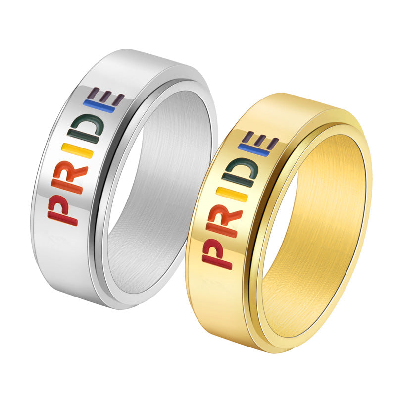Wholesale Titanium Steel Pride Gay Ring