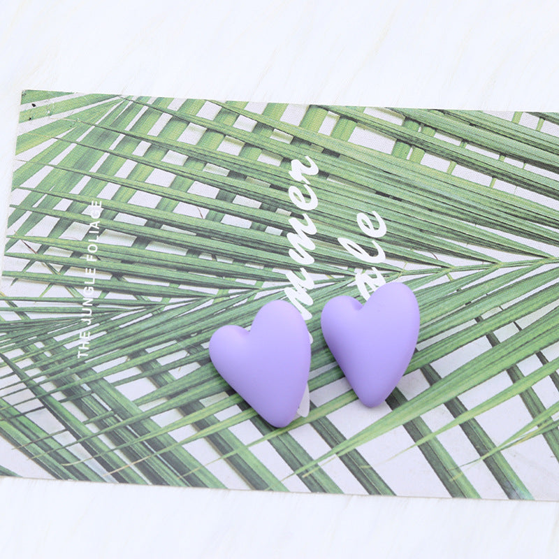 Wholesale Valentine's Day 18 Colors Small Heart Valentine's Day Acrylic Earrings