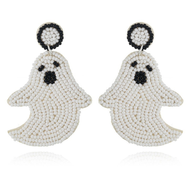 Wholesale Halloween fabric rice beads ethnic style earrings for women