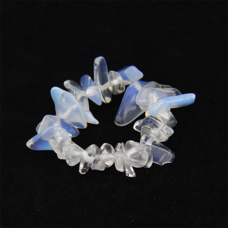 Wholesale Personality Hand-worn Natural Gravel Elastic Ring Women