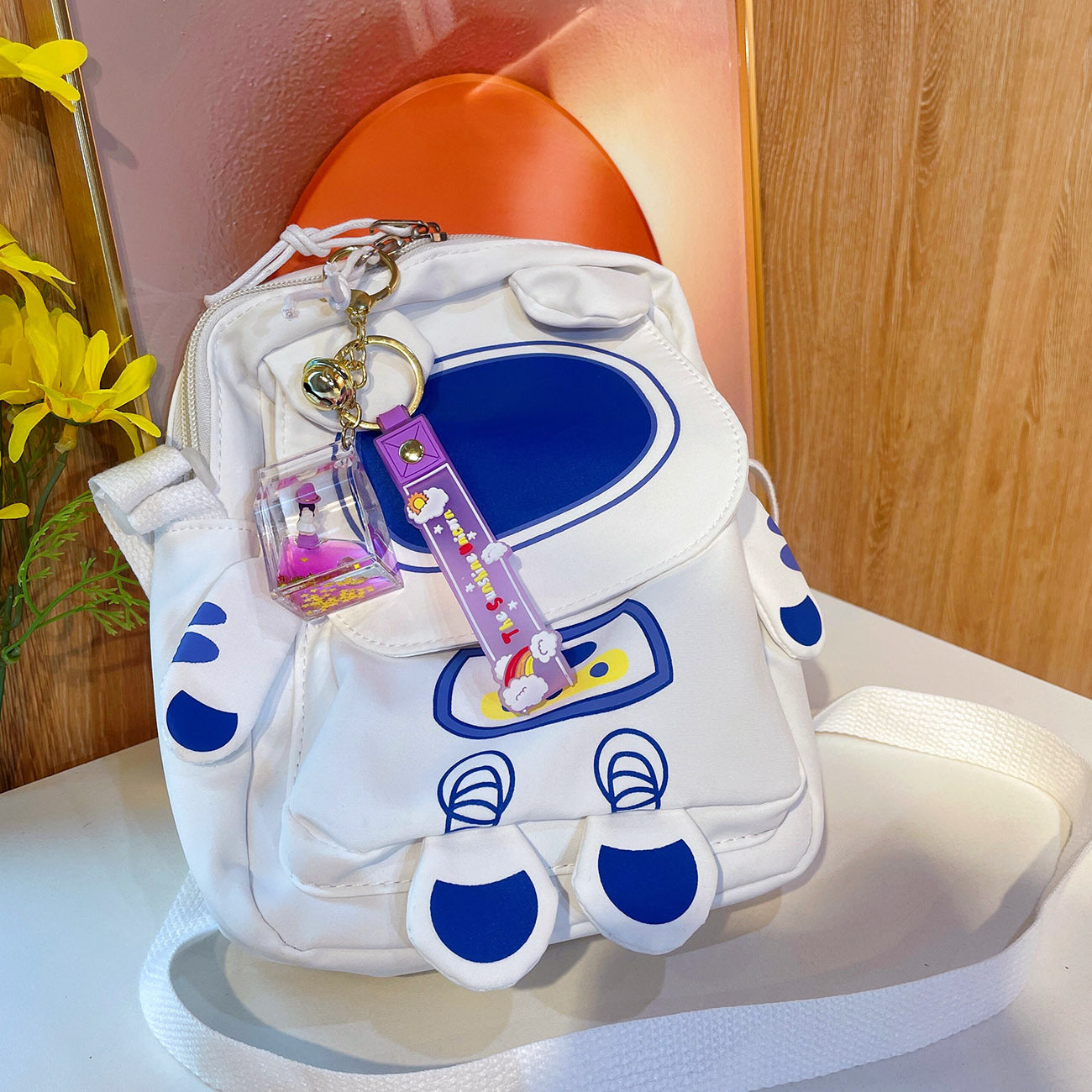 Cadena de llave de aceite de cartón de leche acrílica al por mayor