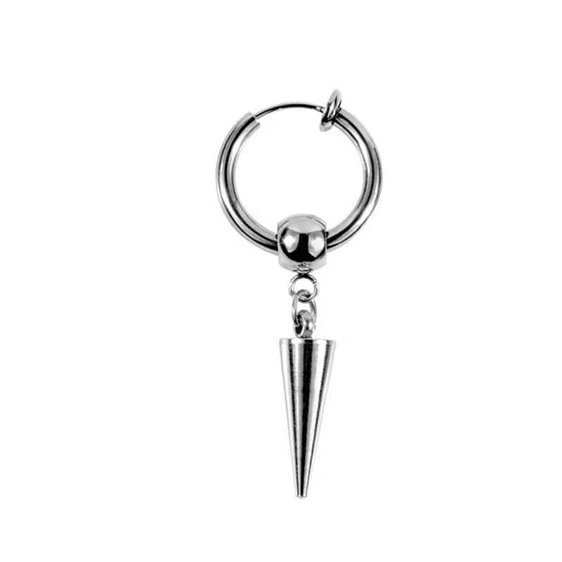 Wholesale Cross Leaf Sword Earrings Dragon Pattern Hoop Earrings