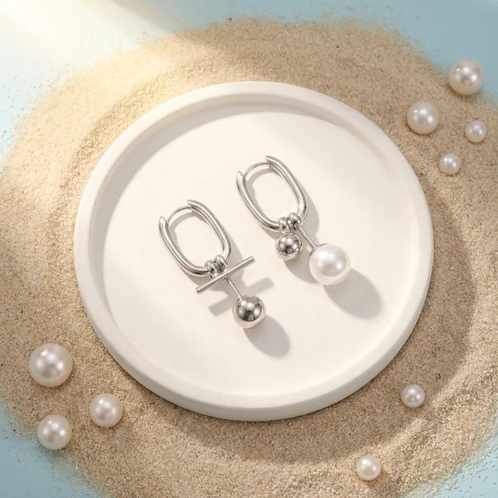 Wholesale Geometric Round Zircon Earrings For Women Stylish Electroplated Ear Studs For Party And Everyday Wear Gift