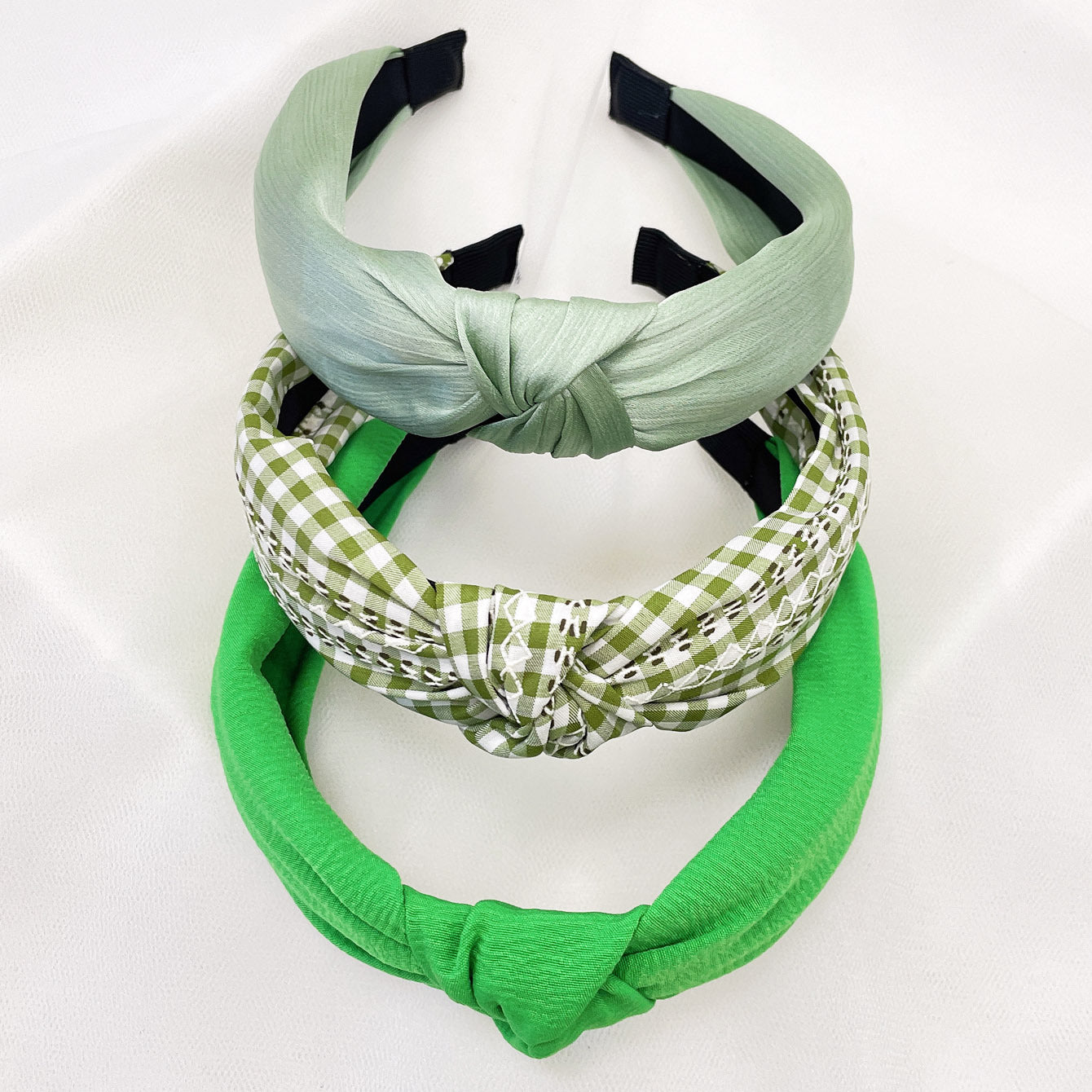 Wholesale Fabric flower cross knot wide edge headband