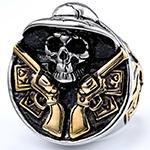 Wholesale  Simple Retro Punk Goethe Ring Titanium Steel Rust-free Fashion Jewelry Ring Pendant