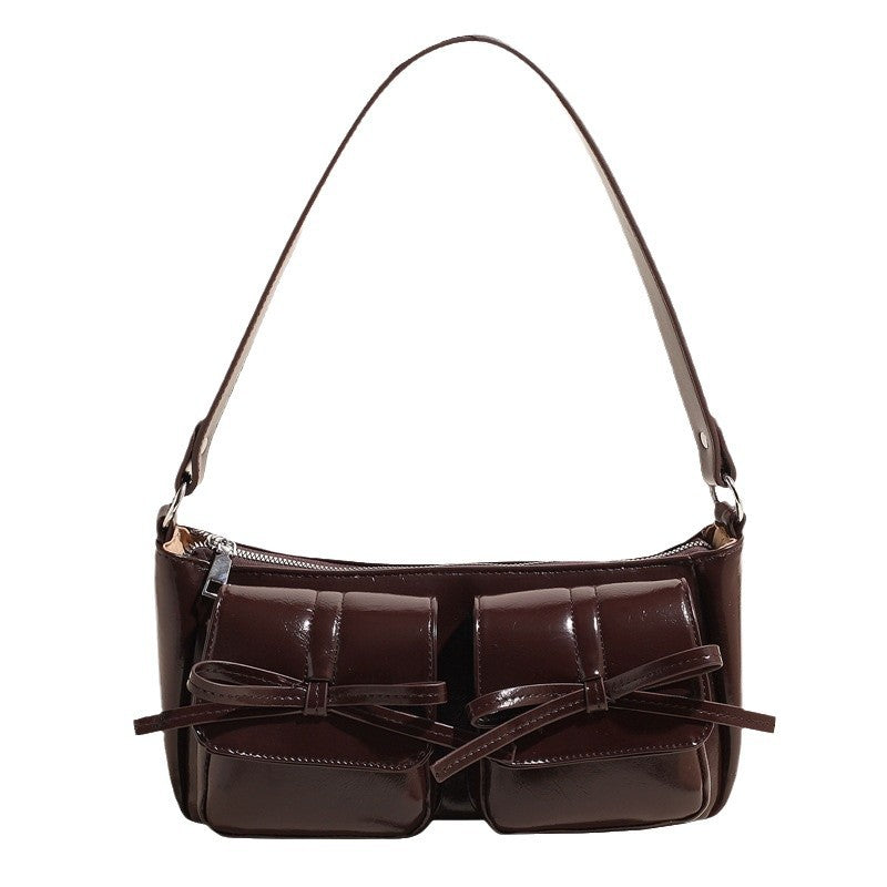 Wholesale Fashion bag winter simple casual small square bag bow crossbody bag