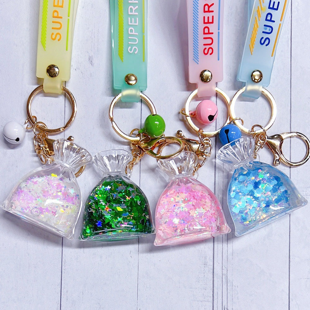 Wholesale Acrylic Glitter Powder Oiled Keychain