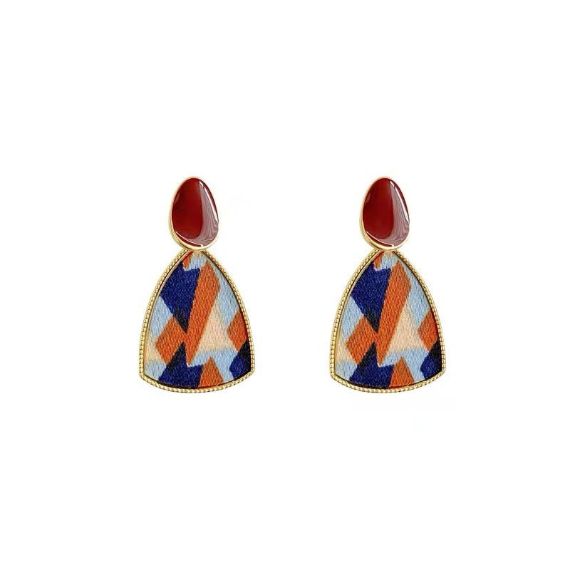 Wholesale Contrast Color Oil Drop Earrings