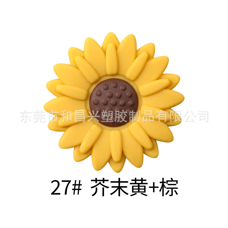 Wholesale  20pcs  Colorful Daisy Silicone Beads