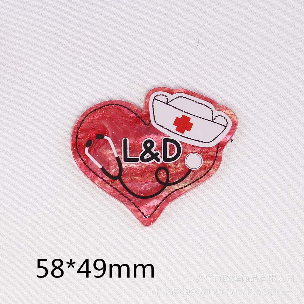Wholesale 10pcs organ medical love bag jewelry acrylic pin DIY patch accessories