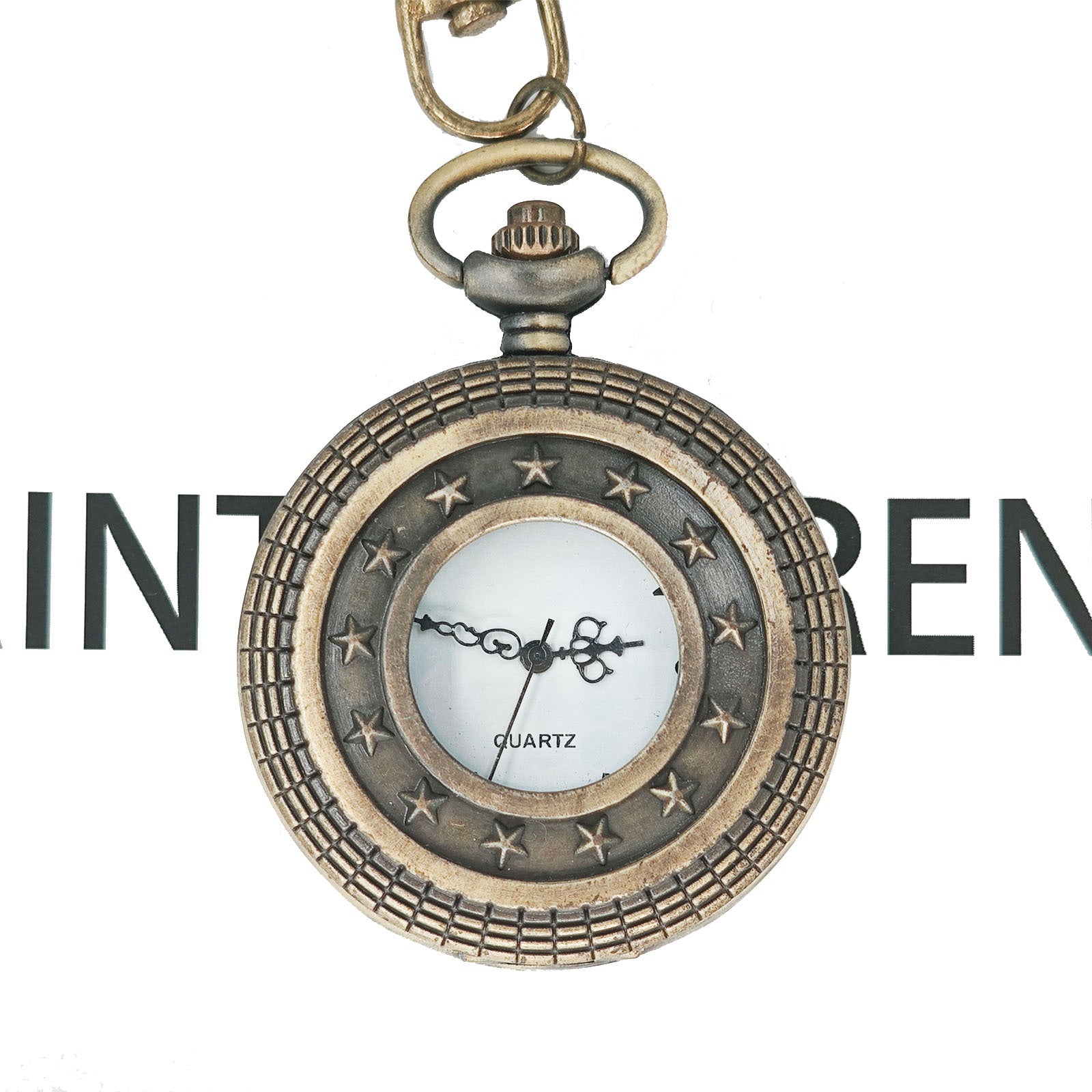 Wholesale Hollow out retro flip quartz pocket watch