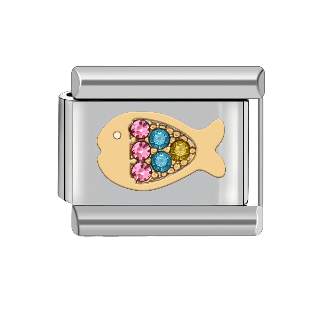 Wholesale Italian Charm Bracelet 9mm DIY Spliced Detachable Cute Pattern Combination Bracelet