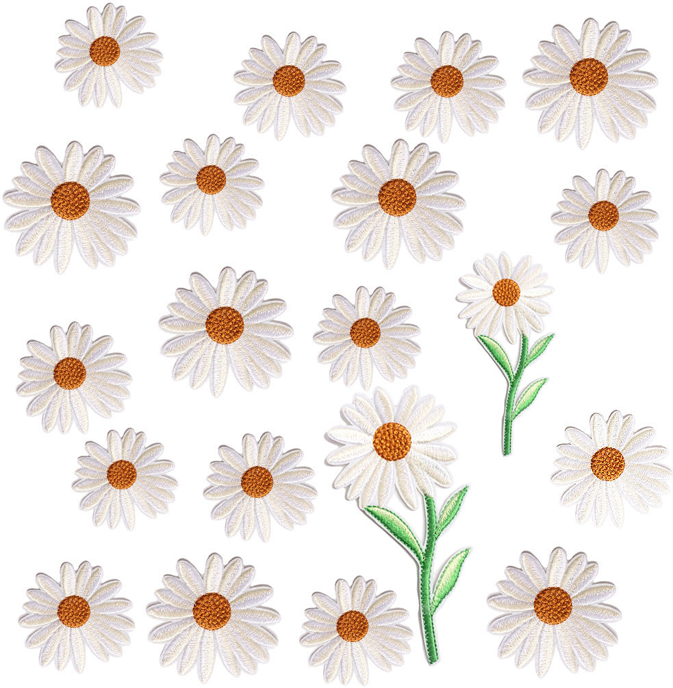 Wholesale Fresh Flower Embroidery Patch Decorative Iron On Sew On For Clothing Bags Craft Supply