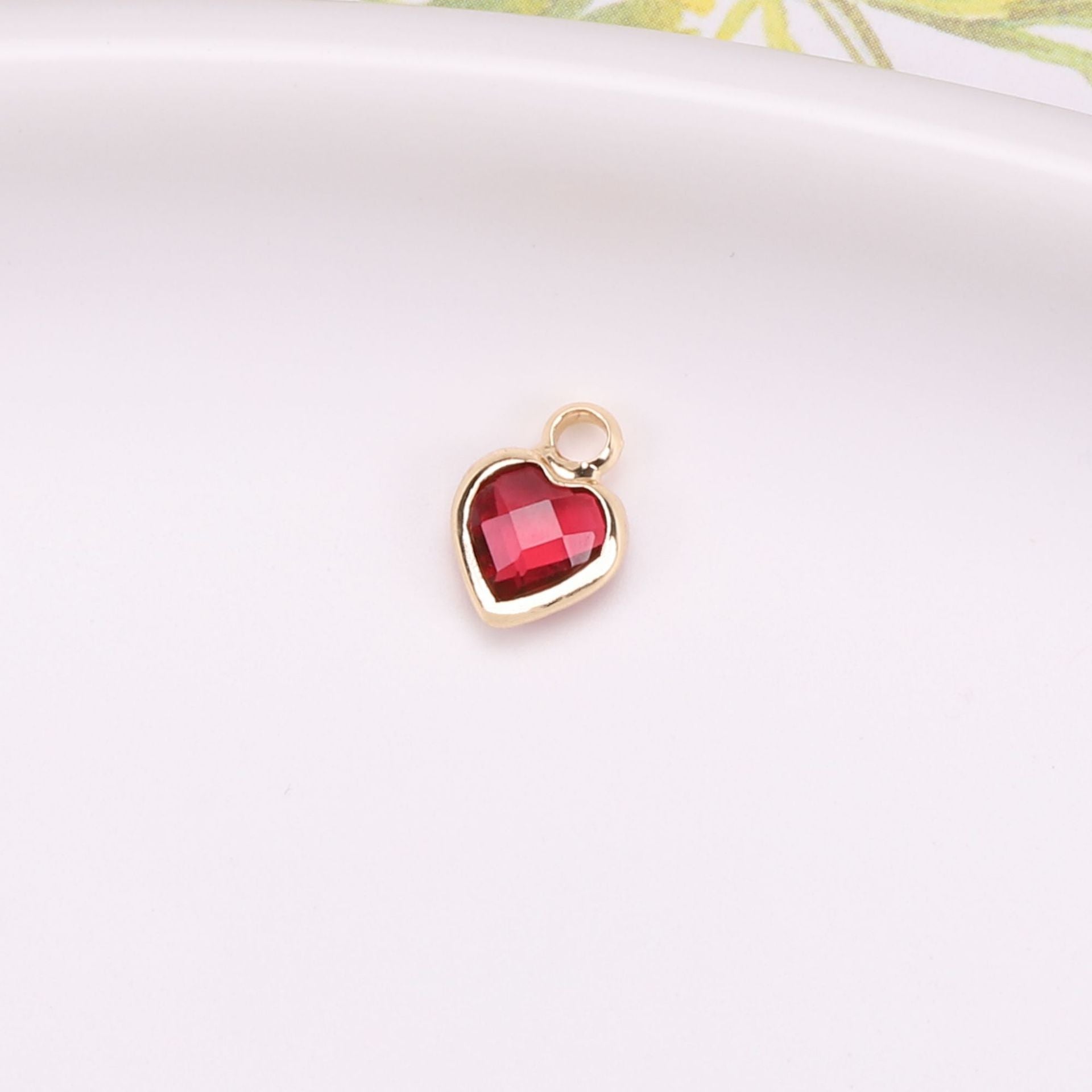 Wholesale Crystal Love Peach Heart Pendant