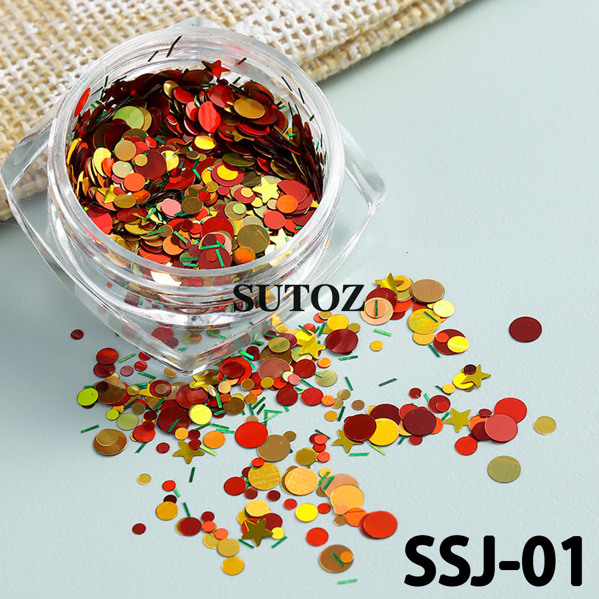 Wholesale Christmas  nail art sequins DIY flash thin sequins